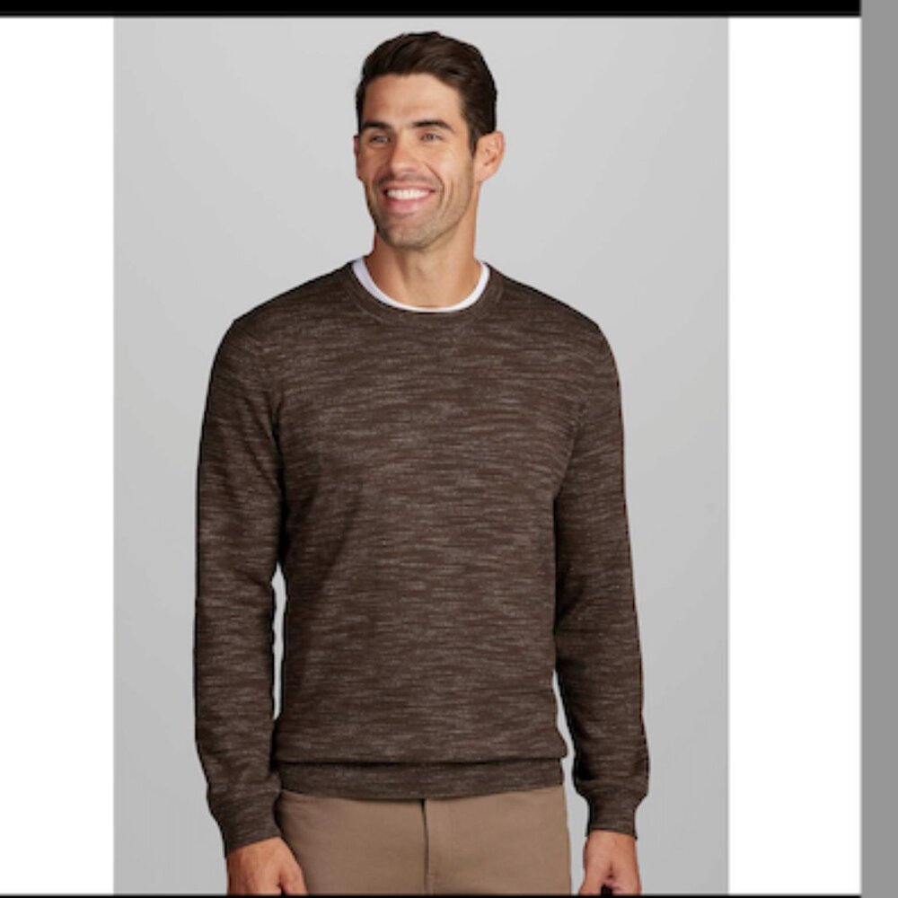 Jos. A. Bank Tailored Fit Crew Neck Sweater - colour: Brown